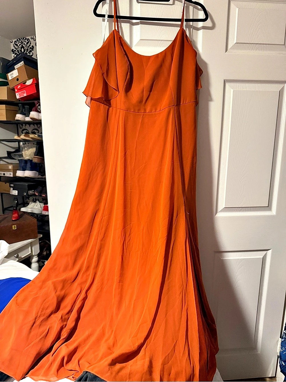 Celebrate DB Studio Orange Maxi Dress Size 18 Like New